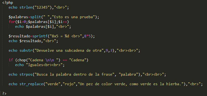 función Motivación grano Instrucciones en PHP III: Manejo de Cadenas - [forCode]